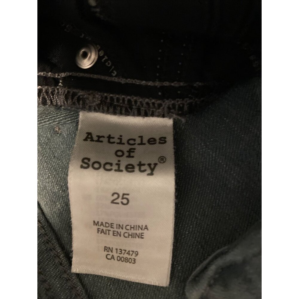 Articles Of Society Womens Gray Denim Skinny Jeans Size 25 - Picture 7 of 8